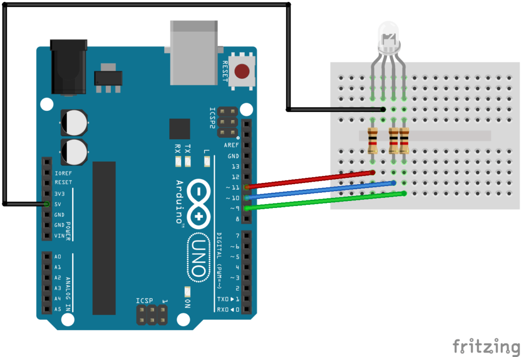 Arduino Uno and RGB LED_bb