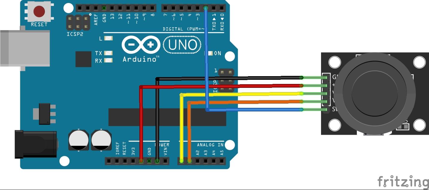 arduino and ky023 breadboard