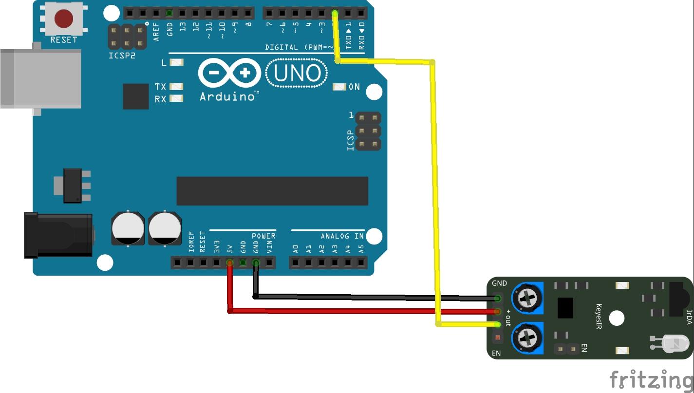 arduino and ky032 layout